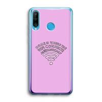 CaseCompany Home Is Where The Wifi Is: Huawei P30 Lite Transparant Hoesje