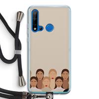 CaseCompany Girls girls girls: Huawei P20 Lite (2019) Transparant Hoesje met koord