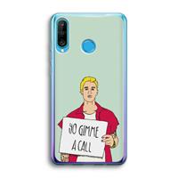 CaseCompany Gimme a call: Huawei P30 Lite Transparant Hoesje