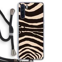 CaseCompany Arizona Zebra: Oppo A91 Transparant Hoesje met koord