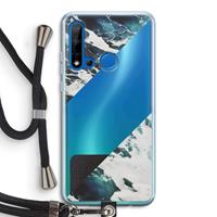 CaseCompany Golven: Huawei P20 Lite (2019) Transparant Hoesje met koord