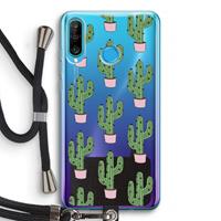 CaseCompany Cactus Lover: Huawei P30 Lite Transparant Hoesje met koord