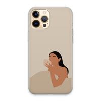 CaseCompany Fresh coffee: iPhone 13 Pro Max Transparant Hoesje