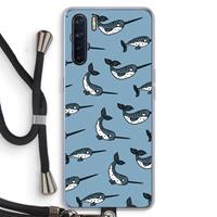 CaseCompany Narwhal: Oppo A91 Transparant Hoesje met koord