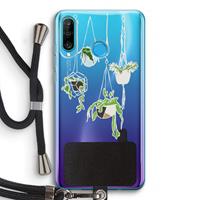 CaseCompany Hang In There: Huawei P30 Lite Transparant Hoesje met koord