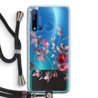 CaseCompany Mooie bloemen: Huawei P20 Lite (2019) Transparant Hoesje met koord