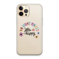 CaseCompany Happy days: iPhone 13 Pro Max Transparant Hoesje