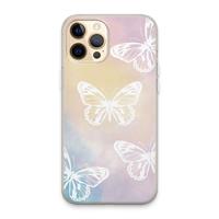 CaseCompany White butterfly: iPhone 13 Pro Max Transparant Hoesje
