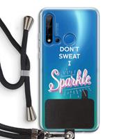 CaseCompany Sparkle quote: Huawei P20 Lite (2019) Transparant Hoesje met koord