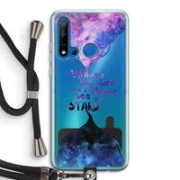 CaseCompany Stars quote: Huawei P20 Lite (2019) Transparant Hoesje met koord