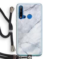 CaseCompany Witte marmer: Huawei P20 Lite (2019) Transparant Hoesje met koord