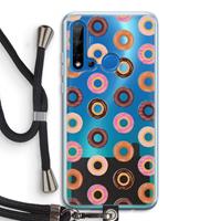 CaseCompany Donuts: Huawei P20 Lite (2019) Transparant Hoesje met koord