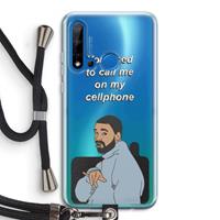 CaseCompany Hotline bling: Huawei P20 Lite (2019) Transparant Hoesje met koord