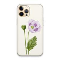 CaseCompany Purple poppy: iPhone 13 Pro Max Transparant Hoesje