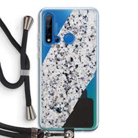 CaseCompany Gespikkelde marmer: Huawei P20 Lite (2019) Transparant Hoesje met koord