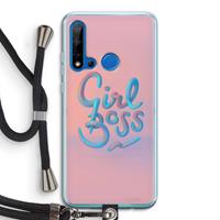 CaseCompany Girl boss: Huawei P20 Lite (2019) Transparant Hoesje met koord