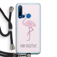 CaseCompany Pink positive: Huawei P20 Lite (2019) Transparant Hoesje met koord