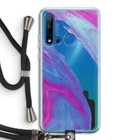 CaseCompany Zweverige regenboog: Huawei P20 Lite (2019) Transparant Hoesje met koord