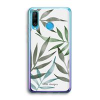 CaseCompany Tropical watercolor leaves: Huawei P30 Lite Transparant Hoesje