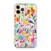 CaseCompany Watercolor Brushstrokes: iPhone 13 Pro Max Transparant Hoesje