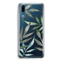 CaseCompany Tropical watercolor leaves: Huawei P20 Transparant Hoesje