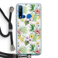 CaseCompany Gele kuif: Huawei P20 Lite (2019) Transparant Hoesje met koord