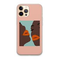 CaseCompany Orange lips: iPhone 13 Pro Max Transparant Hoesje