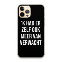 CaseCompany Meer verwacht - Zwart: iPhone 13 Pro Max Transparant Hoesje