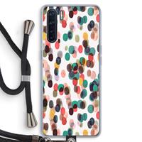 CaseCompany Tropical Dots: Oppo A91 Transparant Hoesje met koord