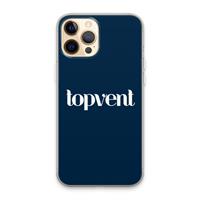CaseCompany Topvent Navy: iPhone 13 Pro Max Transparant Hoesje