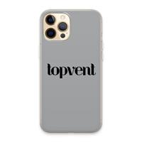 CaseCompany Topvent Grijs Zwart: iPhone 13 Pro Max Transparant Hoesje