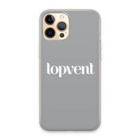 CaseCompany Topvent Grijs Wit: iPhone 13 Pro Max Transparant Hoesje