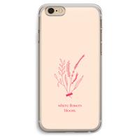 CaseCompany Where flowers bloom: iPhone 6 Plus / 6S Plus Transparant Hoesje