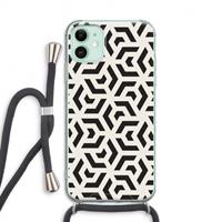 CaseCompany Crazy pattern: iPhone 11 Transparant Hoesje met koord