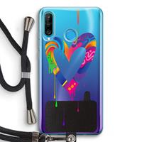 CaseCompany Melts My Heart: Huawei P30 Lite Transparant Hoesje met koord