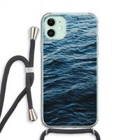 CaseCompany Oceaan: iPhone 11 Transparant Hoesje met koord