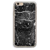 CaseCompany Zwart marmer: iPhone 6 Plus / 6S Plus Transparant Hoesje