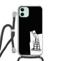 CaseCompany Musketon Painter: iPhone 11 Transparant Hoesje met koord