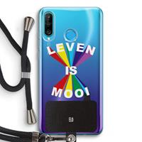 CaseCompany Het Leven Is Mooi: Huawei P30 Lite Transparant Hoesje met koord