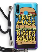 CaseCompany Big Macs Bigger Dreams: Huawei P30 Lite Transparant Hoesje met koord