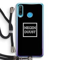 CaseCompany Negenduust black: Huawei P30 Lite Transparant Hoesje met koord