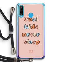 CaseCompany Cool Kids Never Sleep: Huawei P30 Lite Transparant Hoesje met koord