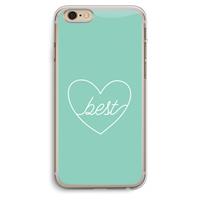 CaseCompany Best heart pastel: iPhone 6 Plus / 6S Plus Transparant Hoesje