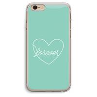 CaseCompany Forever heart pastel: iPhone 6 Plus / 6S Plus Transparant Hoesje
