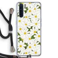 CaseCompany Summer Daisies: Oppo A91 Transparant Hoesje met koord