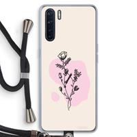 CaseCompany Roses are red: Oppo A91 Transparant Hoesje met koord