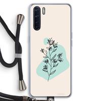 CaseCompany Violets are blue: Oppo A91 Transparant Hoesje met koord