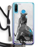CaseCompany I will not feel a thing: Huawei P30 Lite Transparant Hoesje met koord