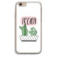 CaseCompany I love cacti: iPhone 6 Plus / 6S Plus Transparant Hoesje