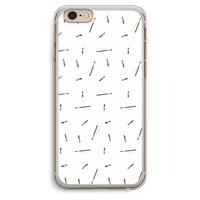 CaseCompany Hipster stripes: iPhone 6 Plus / 6S Plus Transparant Hoesje